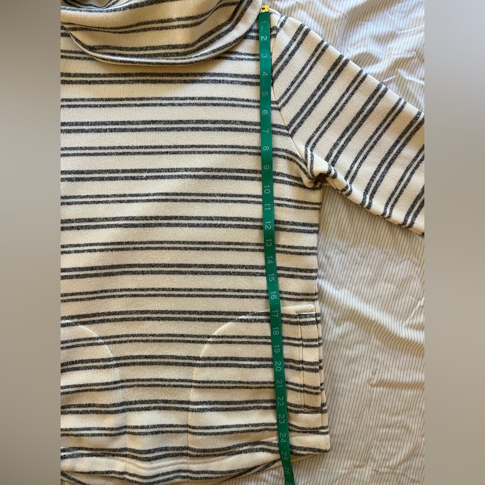 L.L. Bean Striped Cowl Neck Knit - Picture 7 of 9